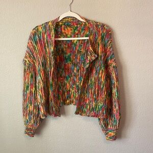 SHEIN multicolored Open-Front Women's Knit Cardigan Sweater